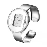 Spangenuhr Damen – Sphärische Damenuhr Silber-Weiß | Damenuhr | Uhr Damen | Damen Uhr | Uhren Damen | Damenuhr Silber | Armbanduhr Damen Silber | Uhr Damen Silber | Uhr Silber Damen (Silber-Weiß)