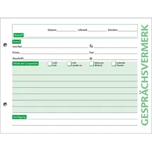 Soldan Gesprächsvermerk H18NL A5 quer weiß 100 Blatt