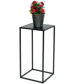 DanDiBo Ambiente DanDiBo Blumenhocker Metall Schwarz Eckig 50 cm Blumenständer Beistelltisch 96312 S Blumensäule Modern Pflanzenständer Pflanzenhocker