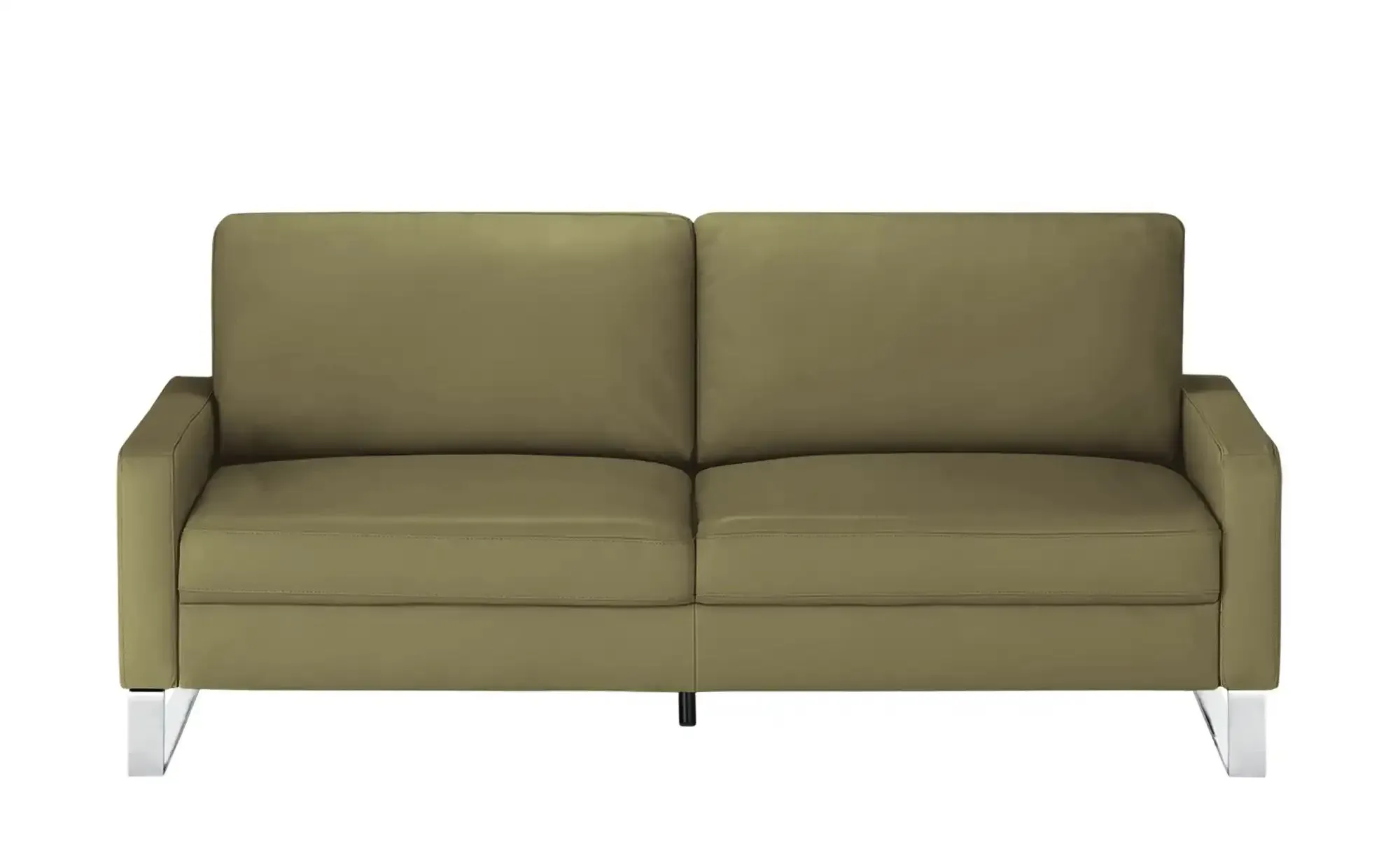 Max Schelling Ledersofa mit Kufengestell Maximum ¦ grün ¦ Maße (cm): B: 184 H: 86 T: 97.0