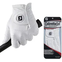 FootJoy Herren Golfhandschuh CabrettaSof für Linkshänder, Weiß, M