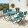Hesperide Greensboro Gartentisch 4 Plätze 120 x 80 x 75 cm Blaugrün