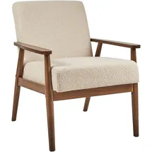 Beliani Sessel ESRUM Bouclé 62 x 79 x 80 cm Beige/Braun