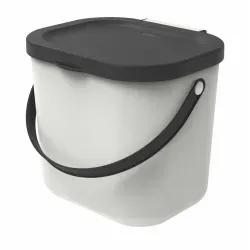 Rotho ALBULA Recycling Müllsystem, 6 Liter 1030301023 , Farbe: mistletoe white