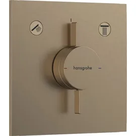 Hansgrohe DuoTurn E | BOFLER Unterputz Duschsystem #80, I-BOX 2, Regendusche 30x30cm, Handbrause, Brauseschlauch, Brausehalter, PVD brushed bronze