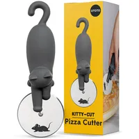 Ototo design ltd. Kitty Cut Pizzaschneider Edelstahl schwarz, weiß