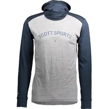 Scott Defined Merino Langarmshirt Dunkelblau/Grau Melange XL
