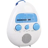 Tragbares Duschradio, AM FM Splash Proof Bad Radio Eingebautes Lautsprecherbatteriebatterie -Hängeradio mit Rotierenden für eine Einfache Stimmung