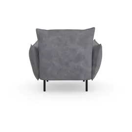 Home Affaire Sessel HOME AFFAIRE "Stine Cocktailsessel", grau, B:96cm H:86cm T:86cm, Struktur (100% Polyester);Struktur weich (85% Polyester/15% Nylon);Samtoptik (100% Polyester), Sessel, Sessel, Besonderes Design durch Kissenoptik und Keder, by Morten Georgsen