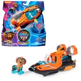 Spin Master PAW Patrol: Der Mighty Kinofilm, Superhelden-Basis-Fahrzeug von Zuma mit Welpenfigur, Speedboot mit Licht- und Geräuscheffekten, Spielzeug geeignet für Kinder ab 3 Jahren,