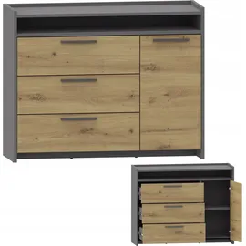 OEM Matkam Möbel Kommode 101,6 x 80,6 x 35,9 cm Anthrazit