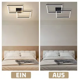 ZMH Deckenlampe 24W eckig schwarz
