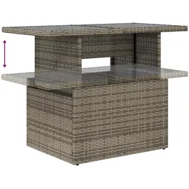 vidaXL 8-teiliges Gartensofa-Set mit Kissen, grau, Polyrattan