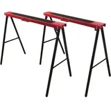 BrüderMannesmann Arbeitsbock M70100, bis 200 kg, 78 cm, klappbar, mit Anti-Rutschauflage, aus Stahl, 2 Stück