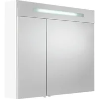 Evenes Spiegelschrank m. bel. Blende, weiß matt, 2 Türen,