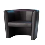 GGM Möbel Clubsessel | Leder | Schwarz | Bistrosessel, Hotelsessel, Cocktailsessel