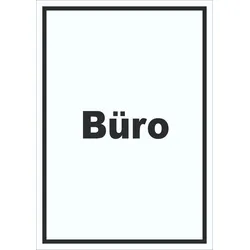 Büro Schild mit Text Office Bureau hochkant A6 (105x148mm)