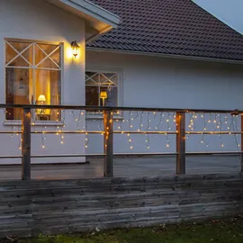Star Trading LED-Lichterkette Icicle 5 m Schwarz