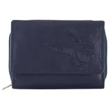 FRIEDRICH | 23 Friedrich23 Geldbörse Damen Boho mit RFID Scanschutz, Feinstes Ziegennappa-Leder blau