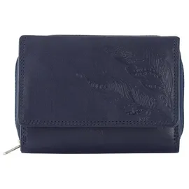 FRIEDRICH | 23 Friedrich23 Geldbörse Damen Boho mit RFID Scanschutz, Feinstes Ziegennappa-Leder blau
