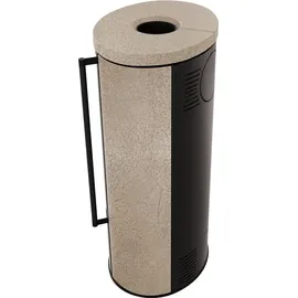 Kratki ERIK Ø150 Keramikofen Stahl Gold/Abdeckplatte Glas