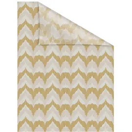 Lichtblick Fensterfolie selbstklebend, Sichtschutz, Boho Zig Zag - Gelb, B/L: ca. 100x100 cm