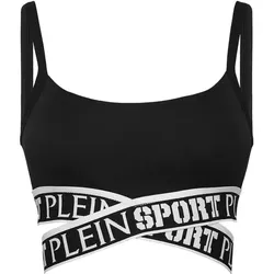 PLEIN SPORT Damen BH Sport BH, Schwarz, XL