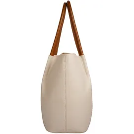 Samantha look Henkeltasche Leder Beige