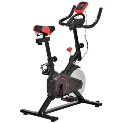 HOMCOM Fahrradtrainer, schwarz/rot, BxHxL: 46 x 114 x 85 cm