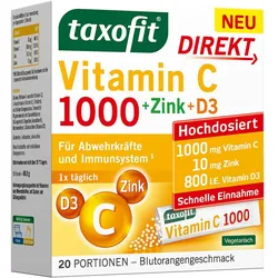Taxofit Vitamin C 1000 + Zink+ D3 Direkt Granulat