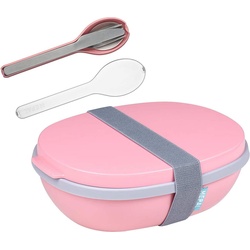 Mepal Lunchbox Duo mit Besteck Ellipse, Lunchbox, Pink