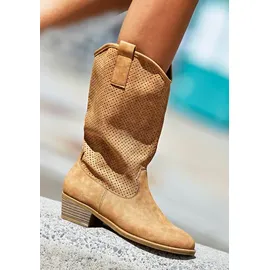 LASCANA Westernstiefel Damen camelfarben Gr.38