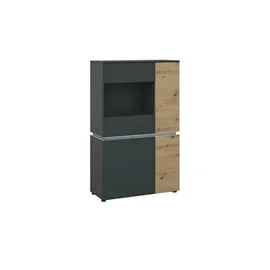 Quartier Vitrine Luci 91 x 40 x 146 cm Grau