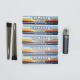 Elements King Size Slim Longpapers Stoner Kit/Rolling Paper Kifferset inkl. Clipper & Joint Tubes