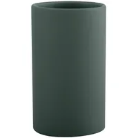 Spirella Zahnputzbecher Zahnbürstenhalter Keramik Tube 7x11,5 cm Dunkelgrün Matt,