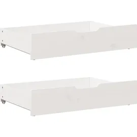 vidaXL Massivholzbett 180 x 200 cm Weiß
