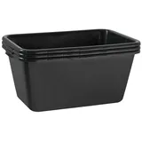 BURI Mörtelkübel 3x Mörtelkasten 65 Liter Mörtelwanne 71x46cm Mörtelkübel extra robust, (3-tlg) schwarz