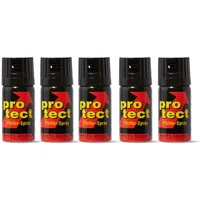 5 Dosen Protect Pfefferspray 40 ml Sparpack Pepper Spray Abwehrspray