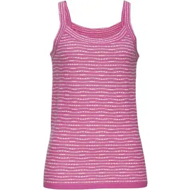 VIVANCE Stricktop mit Streifenstruktur Pink/Creme 40/42