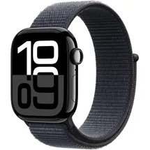 Apple Watch Series 10 GPS + Cellular 42 mm Aluminiumgehäuse diamantschwarz Sport Loop tinte