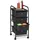 Relaxdays Badrollwagen, 4 Schubladen, Metall & Kunststoff, Rollcontainer Bad, Kosmetik, HBT: 74 x 33 x 39 cm, schwarz