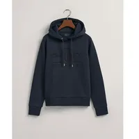 GANT Reg Tonal Shield Kapuzenpullover Evening Blue XS