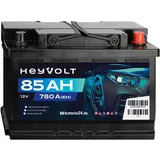 HeyVolt Start Autobatterie 12V 85Ah Starterbatterie ersetzt 75Ah 77Ah 80Ah