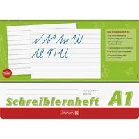Brunnen Schreiblernheft Lineatur A1 A4 quer ohne Rand, 16 Blatt,