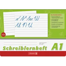 Brunnen Schreiblernheft Lineatur A1 A4 quer ohne Rand, 16 Blatt,