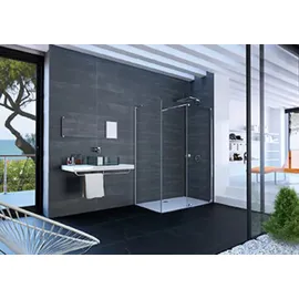 Hüppe Xtensa pure Gleittür mit festem Segment 100 x 200 cm XT0201069321