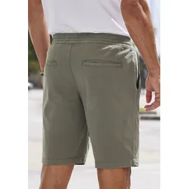 John Devin Shorts JOHN DEVIN "Bermuda", Herren, Gr. L (52/54), N-Gr, grün (khaki), Web, Obermaterial: 97% Baumwolle, 3% Elasthan, unifarben, regular fit kurz, Hosen Shorts, kurze Hose aus elastischer Baumwoll-Qualität, Topseller