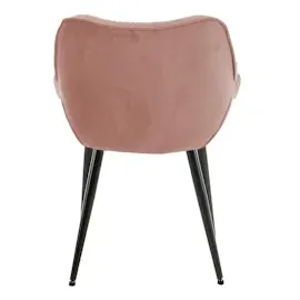 CLP 2er Set Stuhl Tanna Samt I Esszimmerstuhl Mit Armlehne I Gesteppter Polsterstuhl