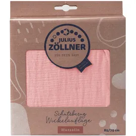 Julius Zöllner Überzug für Wickelauflage aus Musselin Baumwolle - Musselin dusty rose Gr. 85/75