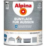 Alpina Buntlack für Aussen 750 ml silbergrau seidenmatt